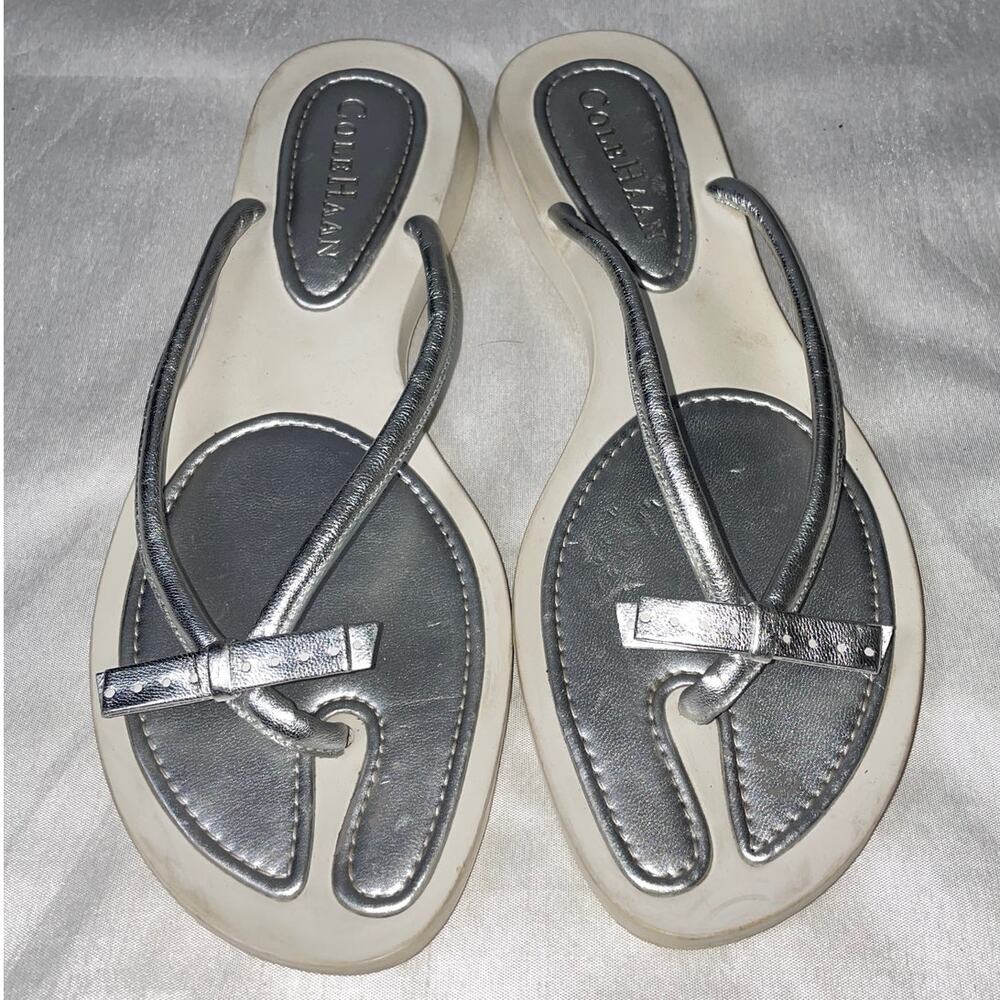 Cole Haan Metallic Silver Sandals - Women's Size 9